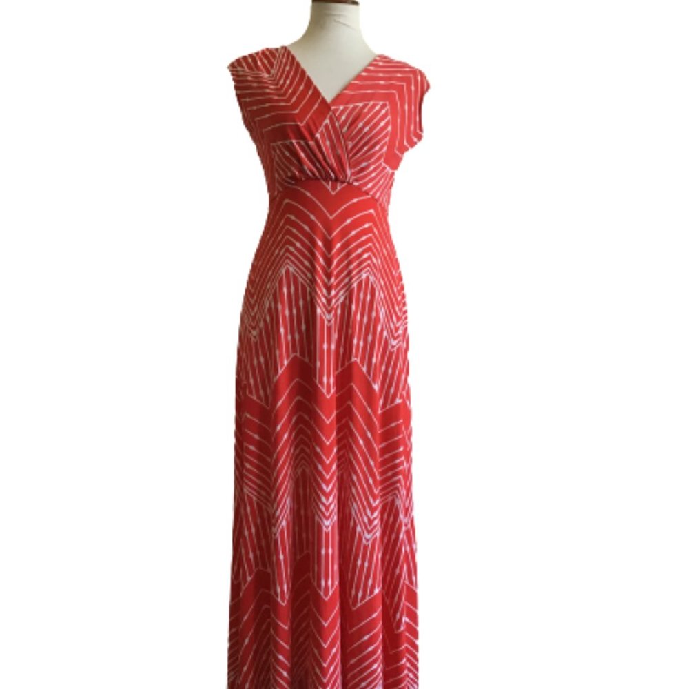 COPY - Hail3y:23 Women's Red Sleeveless Maxi Dress V Neck Casual Dress Size Med…